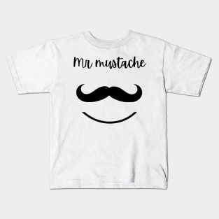 mr mustache Kids T-Shirt